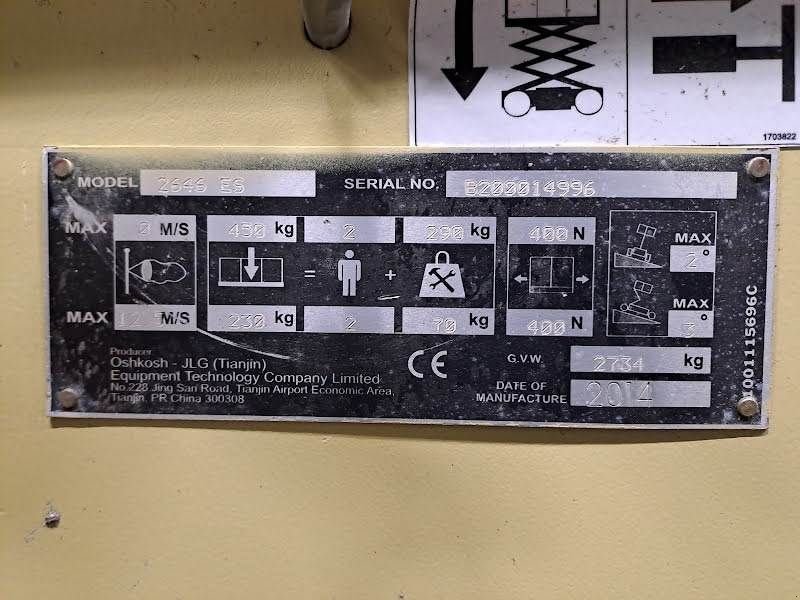 Teleskoparbeitsbühne a típus JLG 2646ES, Gebrauchtmaschine ekkor: Waregem (Kép 5)