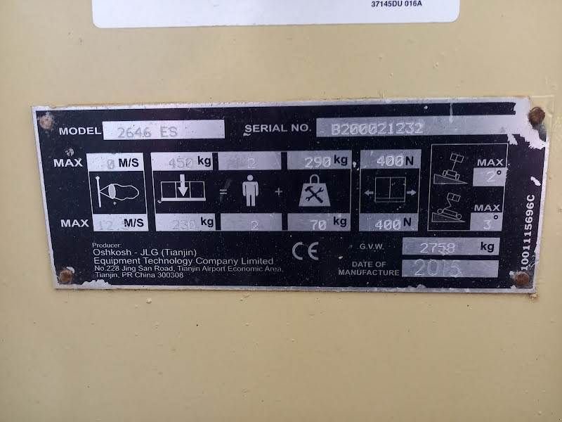 Teleskoparbeitsbühne от тип JLG 2646ES, Gebrauchtmaschine в Waregem (Снимка 9)