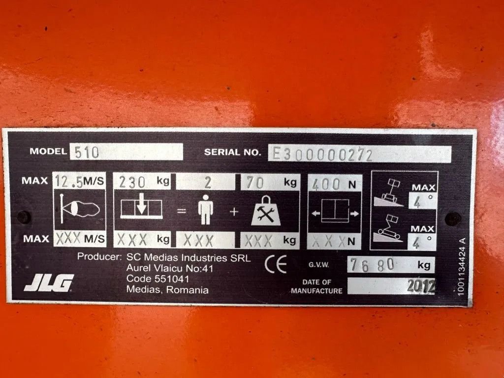 Teleskoparbeitsbühne tip JLG 510 AJ Deutz Diesel 17.8 meter Knikarm Hoogwerker, Gebrauchtmaschine in VEEN (Poză 3)