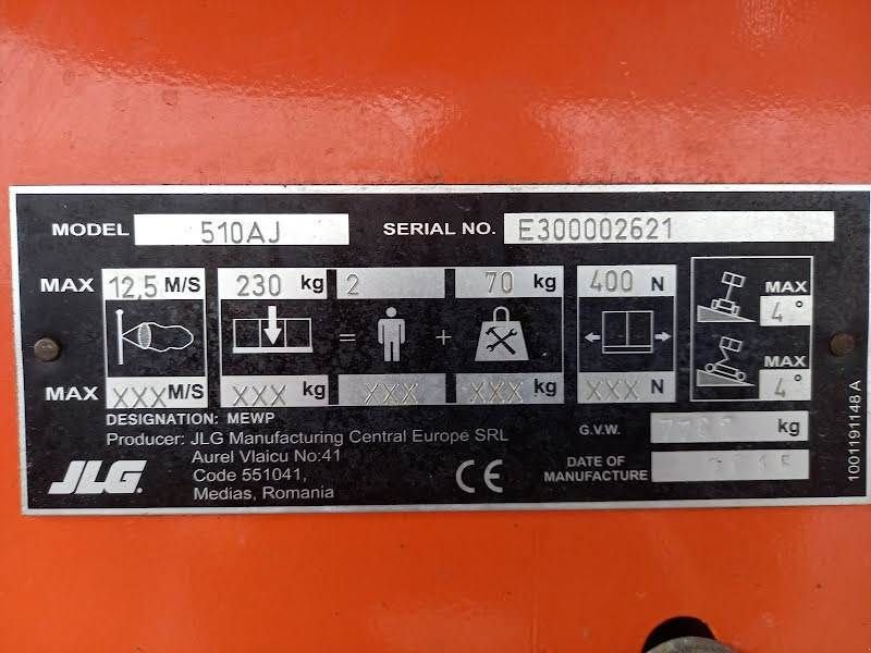 Teleskoparbeitsbühne del tipo JLG 510AJ, Gebrauchtmaschine en Waregem (Imagen 9)