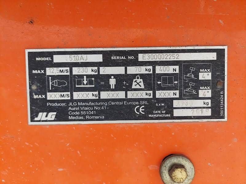 Teleskoparbeitsbühne tip JLG 510AJ, Gebrauchtmaschine in Waregem (Poză 7)