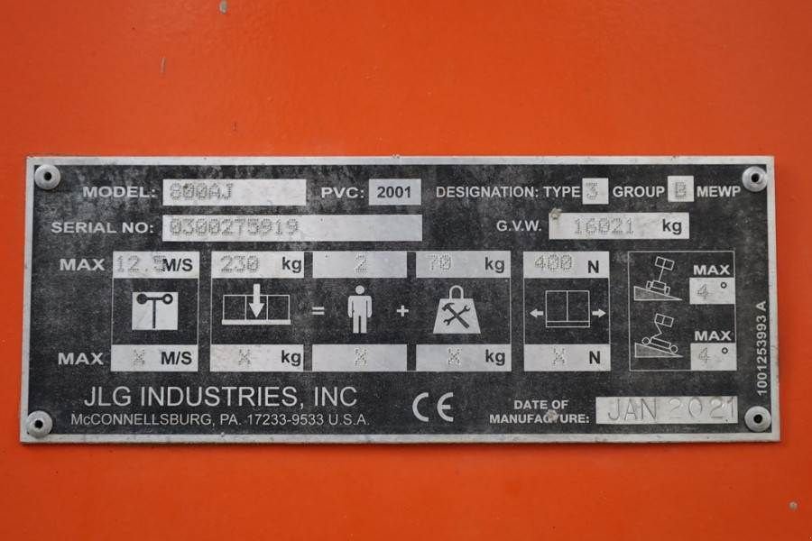 Teleskoparbeitsbühne типа JLG 800AJ Valid Inspection, Diesel, 4x4 Drive, 26.5m W, Gebrauchtmaschine в Groenlo (Фотография 8)