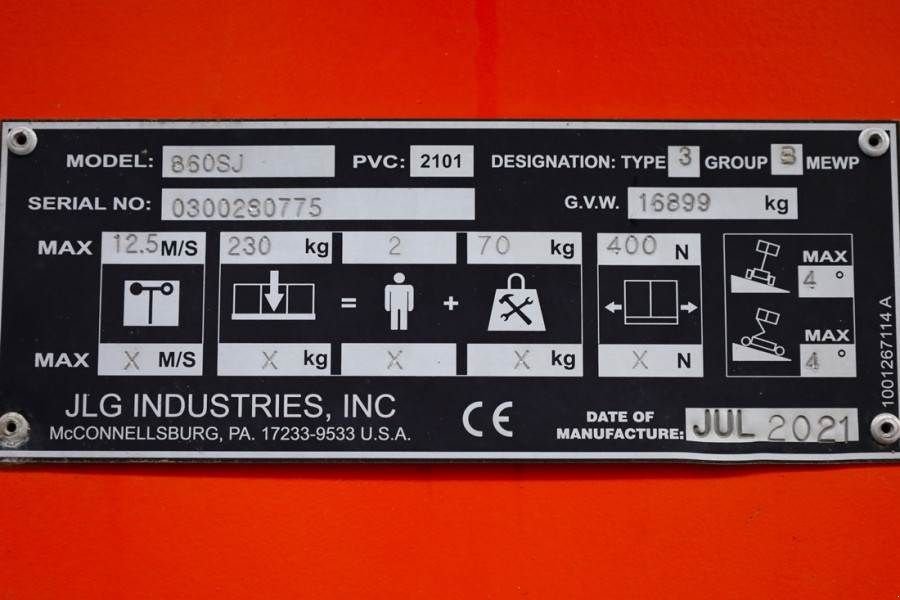 Teleskoparbeitsbühne a típus JLG 860SJ Valid Inspection, Diesel, 4x4 Drive, 28.2m W, Gebrauchtmaschine ekkor: Groenlo (Kép 8)