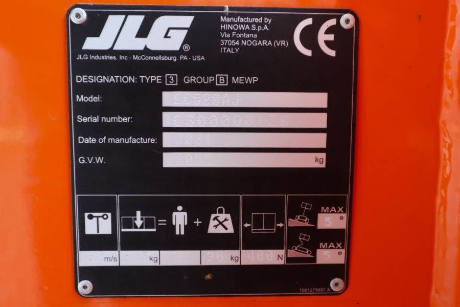 Teleskoparbeitsbühne van het type JLG EC-520AJ Electric, 18m Working Height, 10.65m Reac, Gebrauchtmaschine in Groenlo (Foto 7)