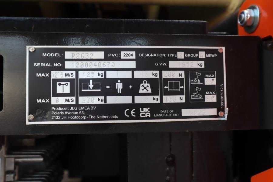 Teleskoparbeitsbühne Türe ait JLG R2632 Unused, Electric, 9.60m Working Height, 230k, Gebrauchtmaschine içinde Groenlo (resim 7)