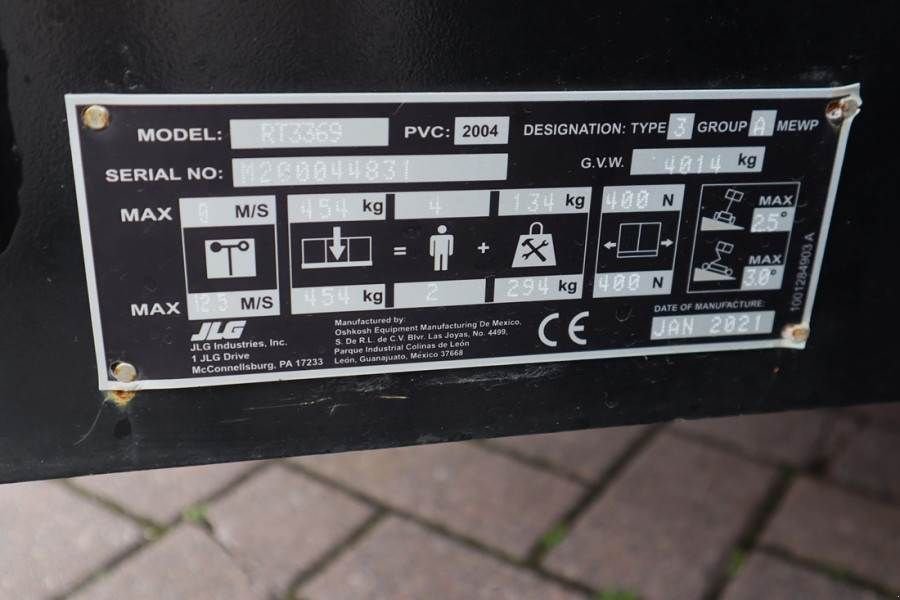 Teleskoparbeitsbühne Türe ait JLG RT3369 Unused, Diesel, 12m Working Height, 454kg C, Gebrauchtmaschine içinde Groenlo (resim 7)