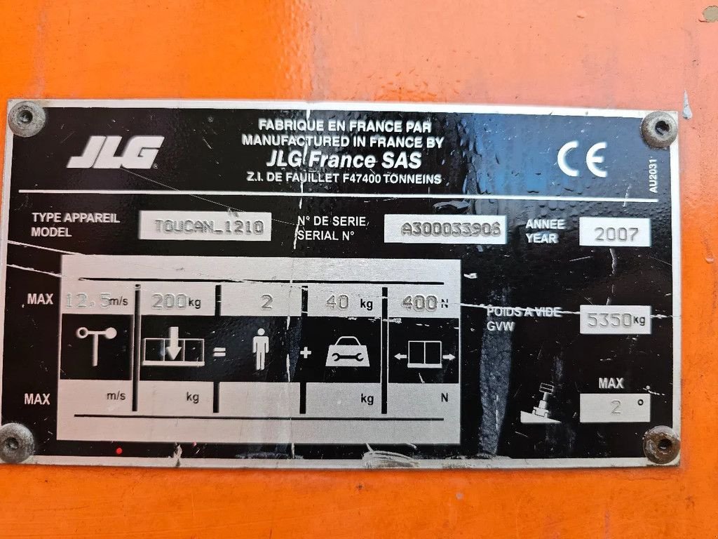 Teleskoparbeitsbühne typu JLG Toucan 1210 mast hoogwerker 2007, Gebrauchtmaschine v Scherpenzeel (Obrázek 4)