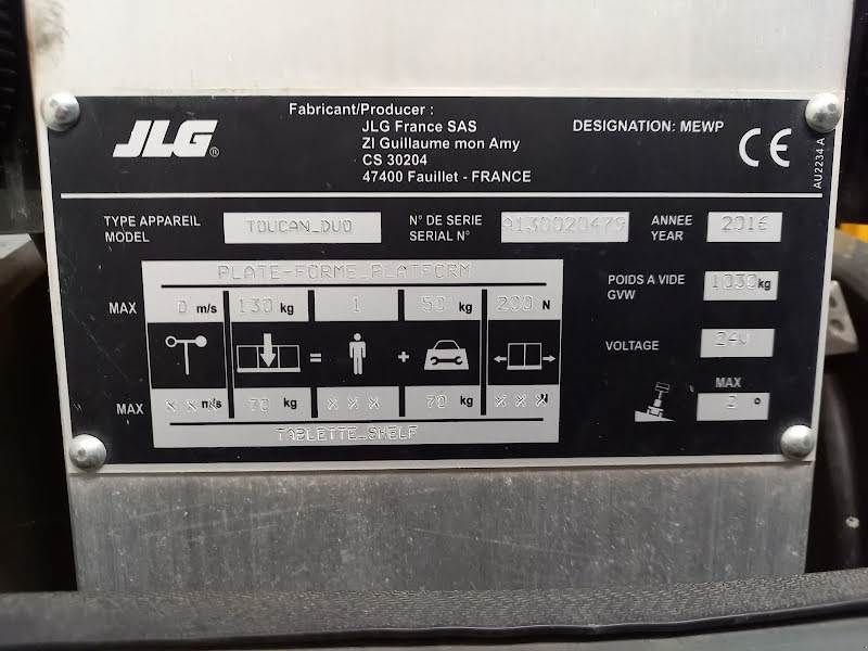 Teleskoparbeitsbühne a típus JLG TOUCAN DUO, Gebrauchtmaschine ekkor: Waregem (Kép 9)