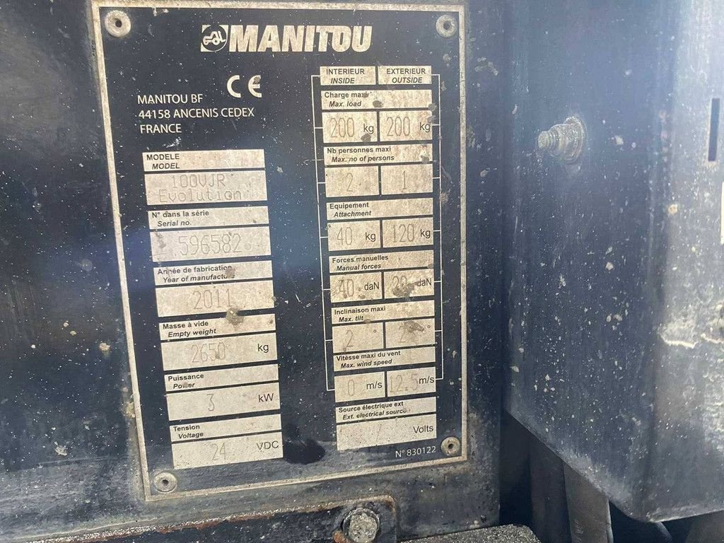 Teleskoparbeitsbühne du type Manitou 100VJR, Gebrauchtmaschine en Antwerpen (Photo 6)