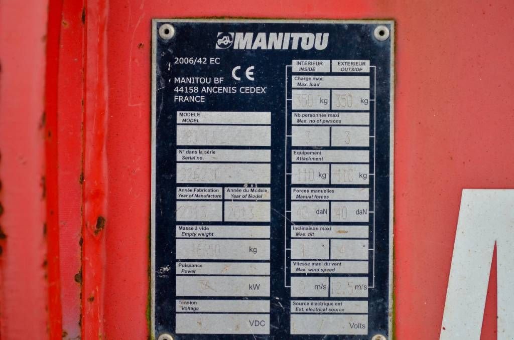 Teleskoparbeitsbühne des Typs Manitou 280 TJ, Gebrauchtmaschine in Moerbeke (Bild 8)