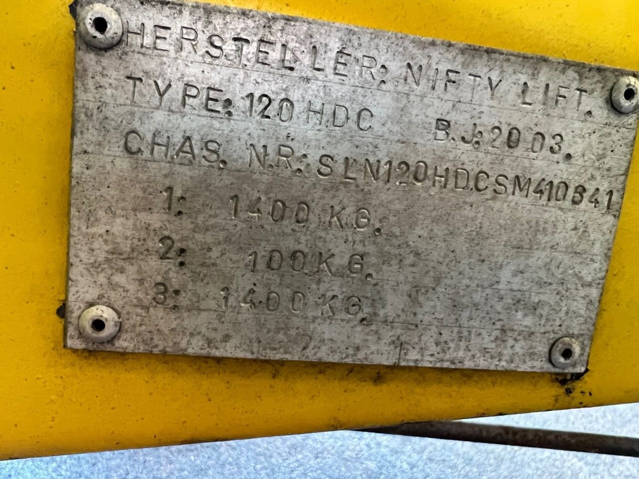 Teleskoparbeitsbühne tip Niftylift 120HDC, Gebrauchtmaschine in Leeuwarden (Poză 1)