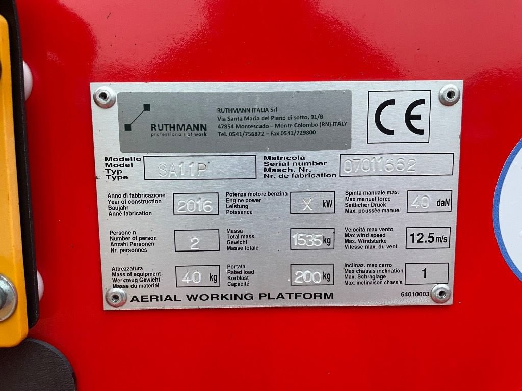 Teleskoparbeitsbühne del tipo Ruthmann Bluelift SA 11, Gebrauchtmaschine en WIJCHEN (Imagen 10)