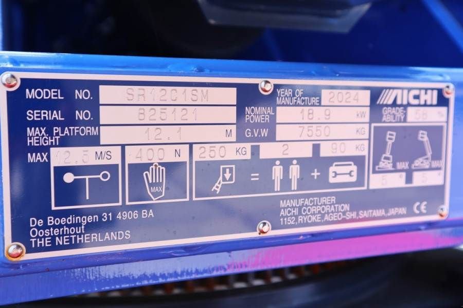 Teleskoparbeitsbühne typu Sonstige Aichi SR12CSM Diesel, Tracked Boomlift, 14.1m Working He, Gebrauchtmaschine w Groenlo (Zdjęcie 7)