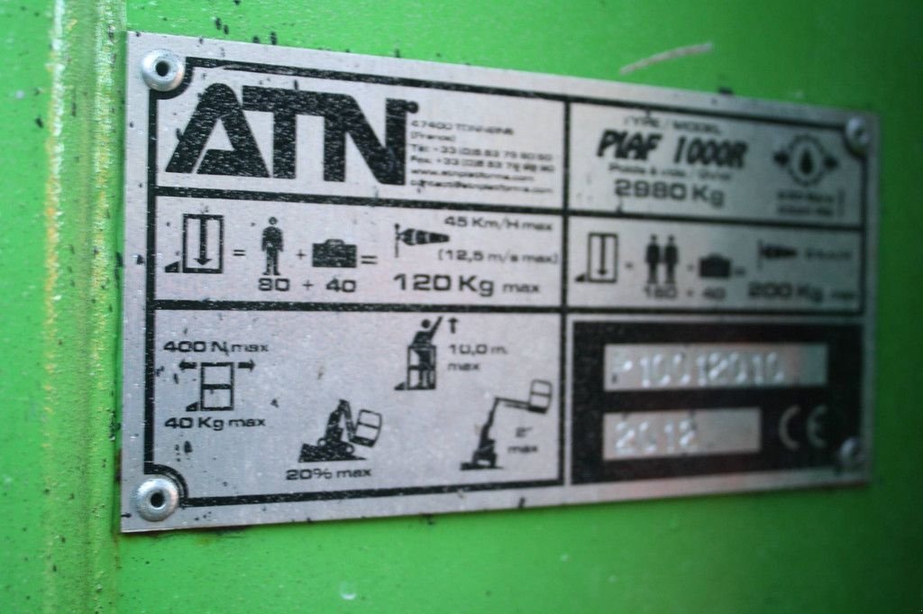 Teleskoparbeitsbühne del tipo Sonstige ATN 1000R, Gebrauchtmaschine en Antwerpen (Imagen 9)