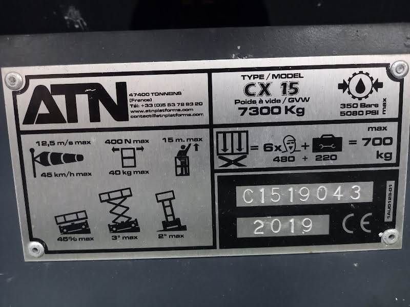 Teleskoparbeitsbühne typu Sonstige ATN CX15, Gebrauchtmaschine w Waregem (Zdjęcie 7)