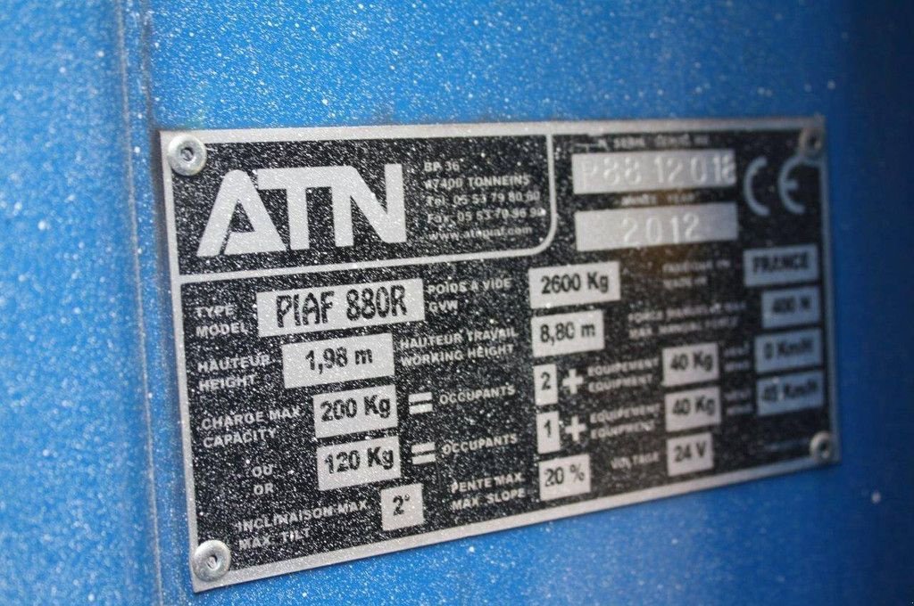 Teleskoparbeitsbühne za tip Sonstige ATN PIAF 880R, Gebrauchtmaschine u Antwerpen (Slika 5)