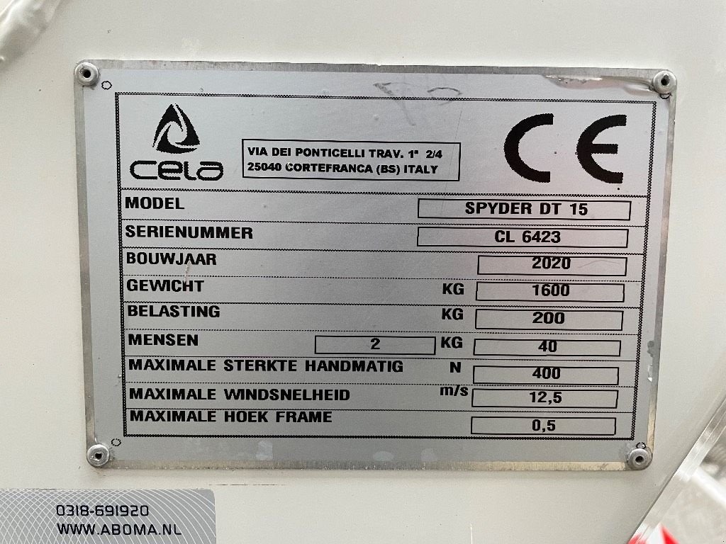 Teleskoparbeitsbühne del tipo Sonstige Cela DT 15, Gebrauchtmaschine en WIJCHEN (Imagen 4)