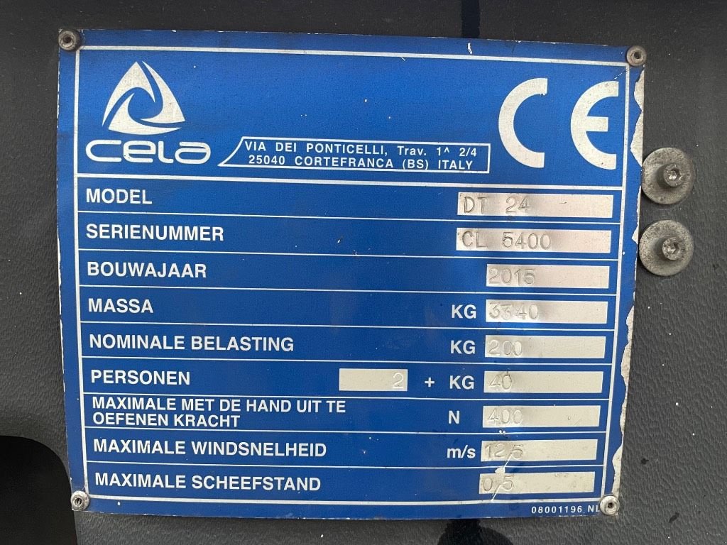 Teleskoparbeitsbühne of the type Sonstige Cela DT 24 GERESERVEERD, Gebrauchtmaschine in WIJCHEN (Picture 3)