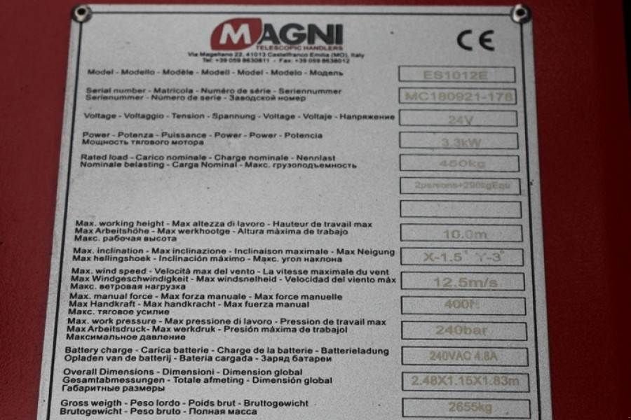 Teleskoparbeitsbühne του τύπου Sonstige MAGNI ES1012E Electric, 10m Working Height, 450kg Capaci, Gebrauchtmaschine σε Groenlo (Φωτογραφία 9)