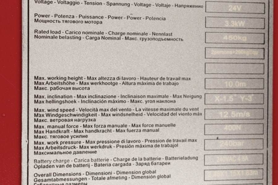 Teleskoparbeitsbühne tip Sonstige MAGNI ES1012E Electric, 4x2 Drive, 10m Working Height, 4, Gebrauchtmaschine in Groenlo (Poză 11)