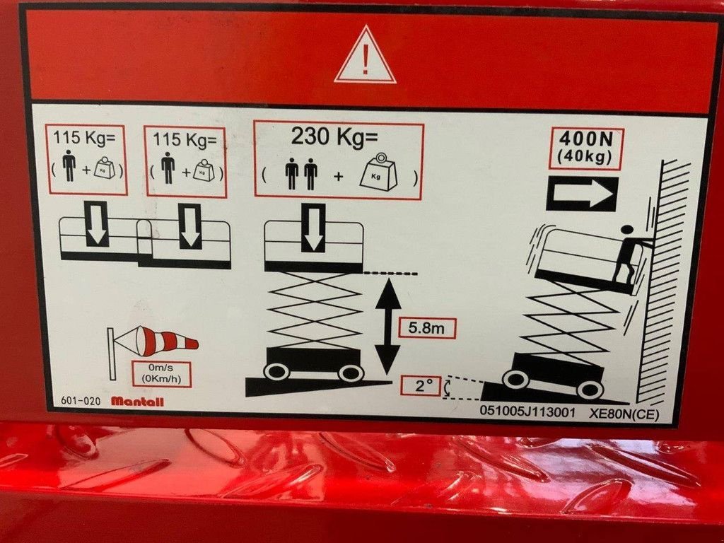 Teleskoparbeitsbühne Türe ait Sonstige Mantall XE80N, Neumaschine içinde Antwerpen (resim 11)