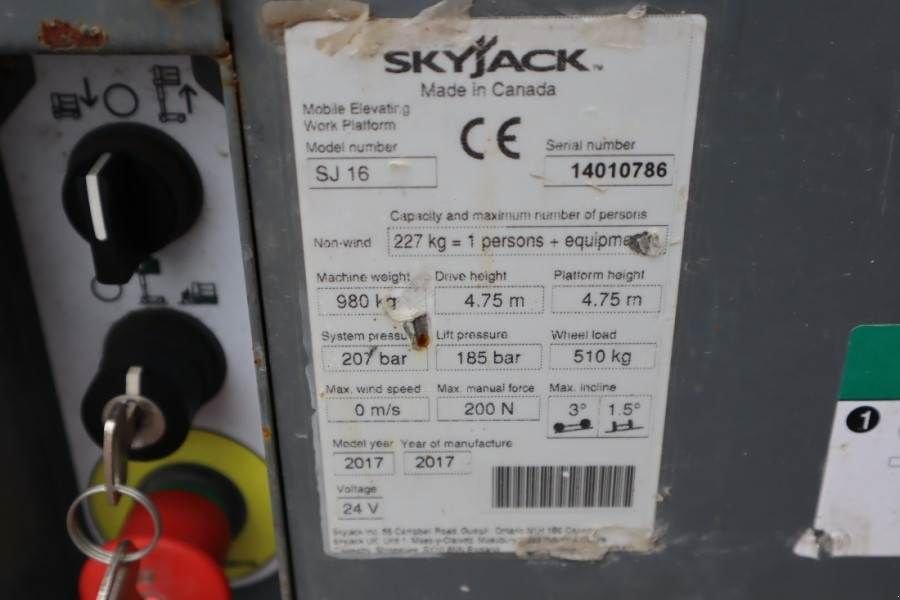 Teleskoparbeitsbühne typu Sonstige Sky Jack SJ16 Electric, 6,75m Working Height, 227kg Capacit, Gebrauchtmaschine v Groenlo (Obrázek 10)