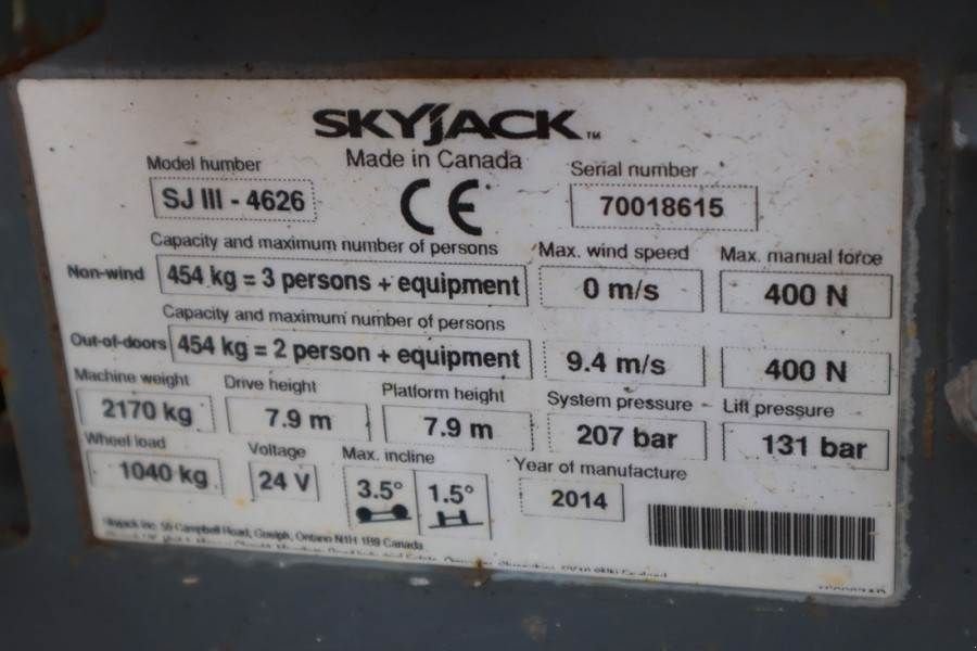 Teleskoparbeitsbühne Türe ait Sonstige Sky Jack SJ4626 Electric, 10m Working Height, 454kg Capacit, Gebrauchtmaschine içinde Groenlo (resim 8)