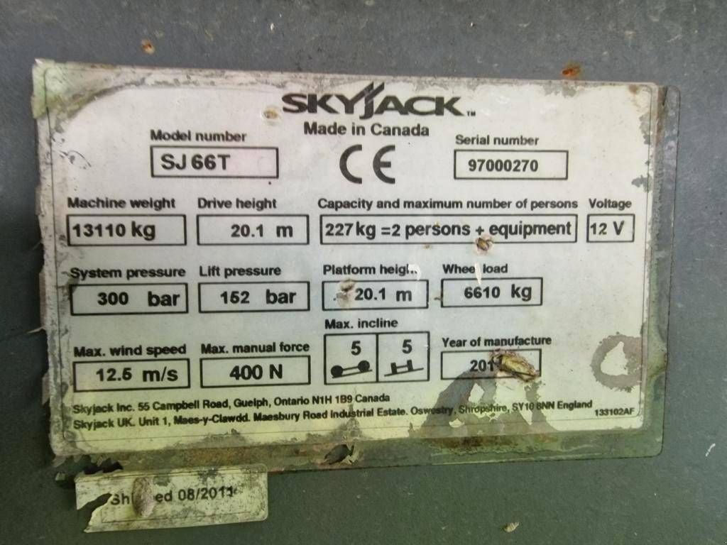 Teleskoparbeitsbühne tip Sonstige Sky Jack SJ66T 4x4 diesel telescoophoogwerker hoogwerker 22, Gebrauchtmaschine in Hooge mierde (Poză 9)