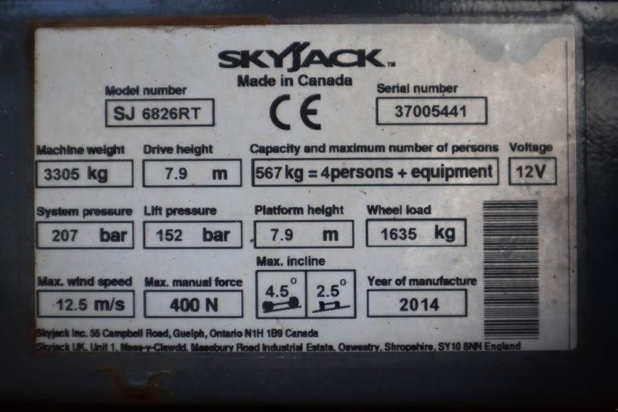 Teleskoparbeitsbühne typu Sonstige Sky Jack SJ6826 Diesel, 4x4 Drive, 10m Working Height, 567, Gebrauchtmaschine v Groenlo (Obrázek 7)