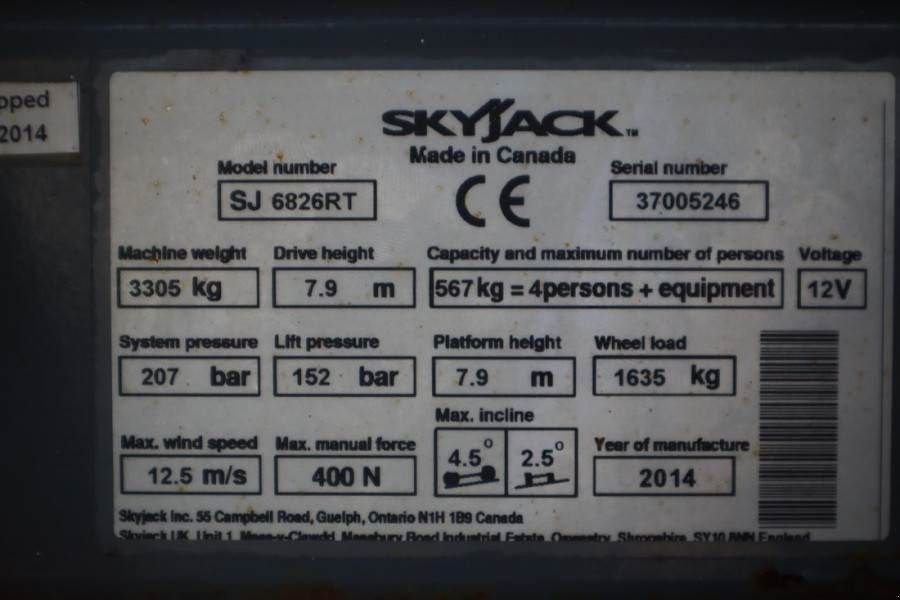 Teleskoparbeitsbühne του τύπου Sonstige Sky Jack SJ6826 Diesel, 4x4 Drive, 10m Working Height, 567k, Gebrauchtmaschine σε Groenlo (Φωτογραφία 7)