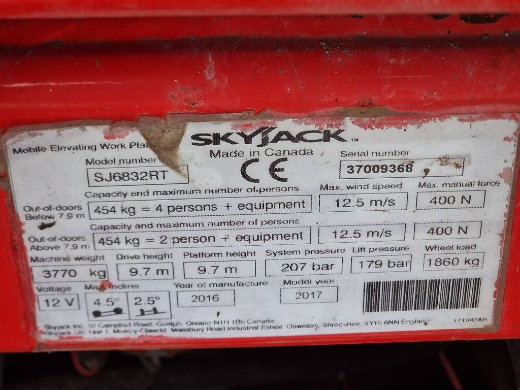 Teleskoparbeitsbühne du type Sonstige Sky Jack SJ6832RT 4x4 diesel schaarhoogwerker schaarlift, Gebrauchtmaschine en Hooge mierde (Photo 11)