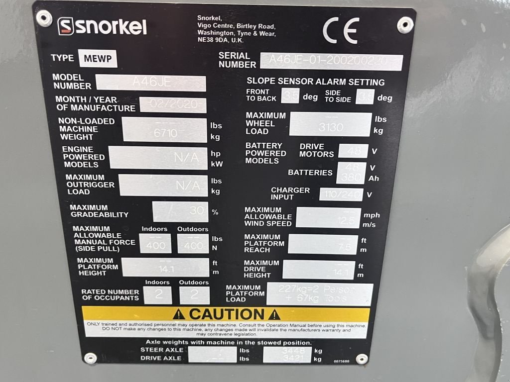 Teleskoparbeitsbühne typu Sonstige Snorkel A 46 JE, Gebrauchtmaschine v Culemborg (Obrázok 5)