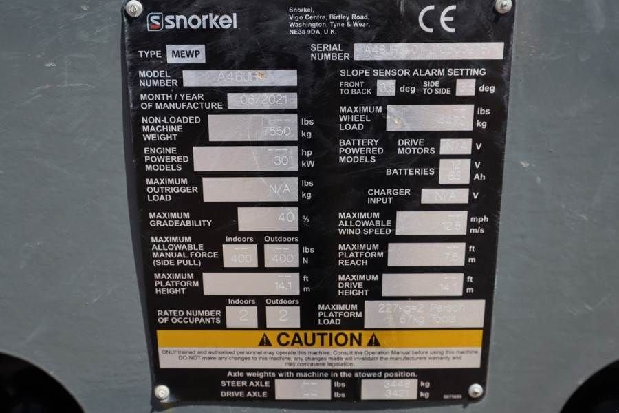 Teleskoparbeitsbühne of the type Sonstige Snorkel A46JRT VALID INSPECTION, *GUARANTEE! Diesel, 4x4 D, Gebrauchtmaschine in Groenlo (Picture 7)