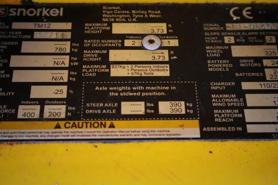 Teleskoparbeitsbühne типа Sonstige Snorkel TM12 Electric, 5.6m Working Height, 227kg Capacity, Gebrauchtmaschine в Groenlo (Фотография 8)