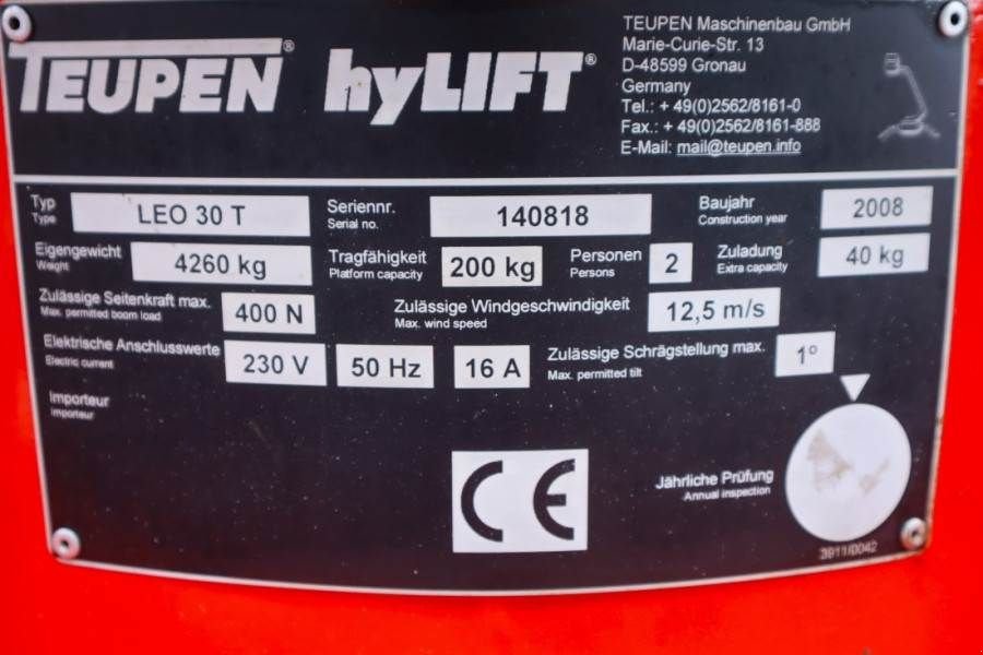 Teleskoparbeitsbühne του τύπου Teupen LEO 30T Hybrid, 30m Working Height, 15.7m Reach, 2, Gebrauchtmaschine σε Groenlo (Φωτογραφία 8)