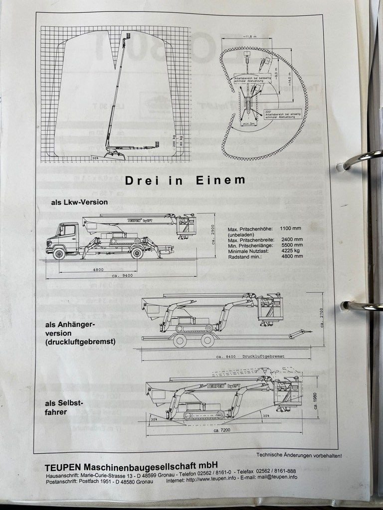 Teleskoparbeitsbühne des Typs Teupen Leo 30T, Gebrauchtmaschine in WIJCHEN (Bild 7)