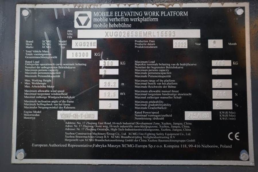 Teleskoparbeitsbühne typu XCMG XGS28E Valid inspection, *Guarantee! Diesel, 4x4 D, Gebrauchtmaschine v Groenlo (Obrázek 7)