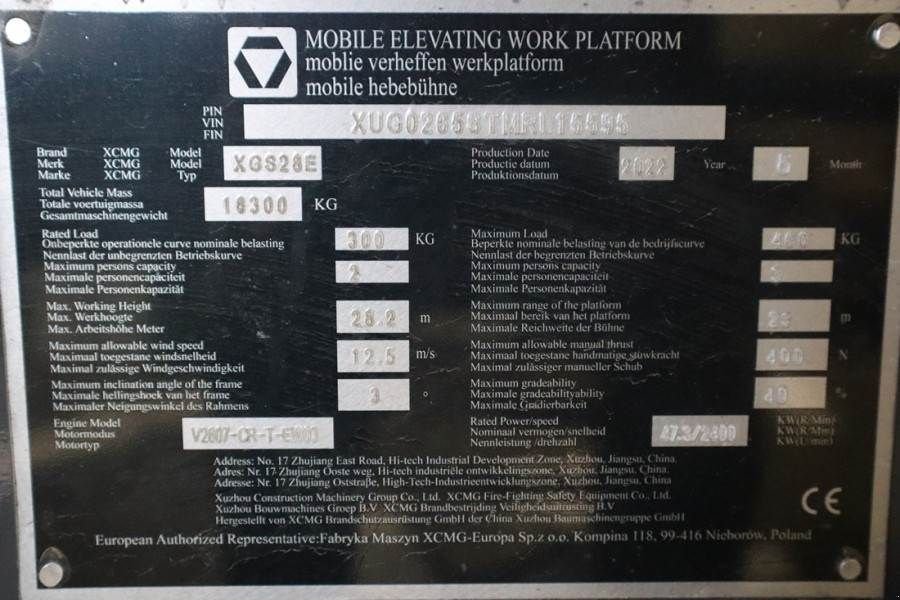 Teleskoparbeitsbühne tipa XCMG XGS28E Valid inspection, *Guarantee! Diesel, 4x4 D, Gebrauchtmaschine u Groenlo (Slika 7)