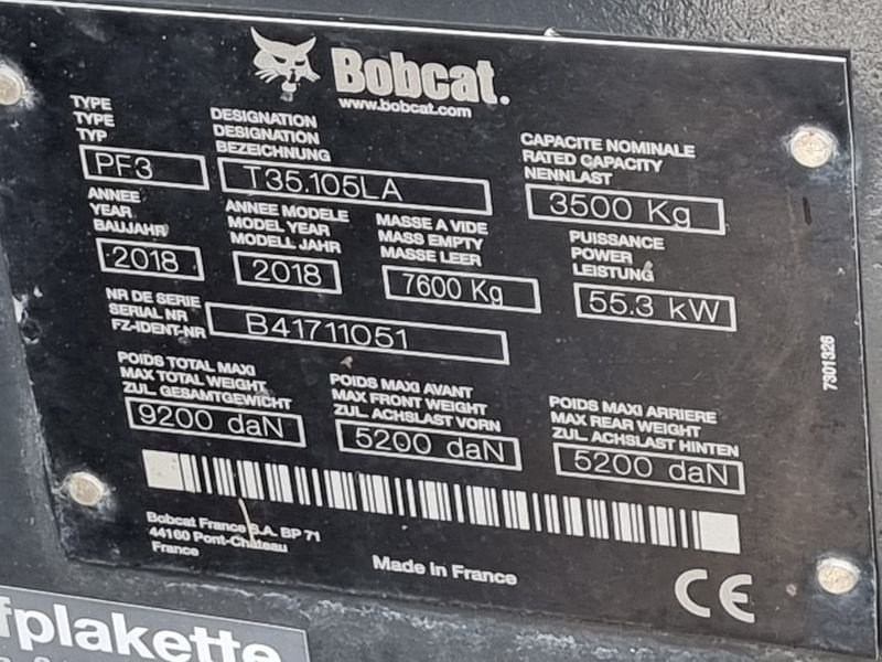 Teleskoplader типа Bobcat T35.105L, Gebrauchtmaschine в Gabersdorf (Фотография 16)