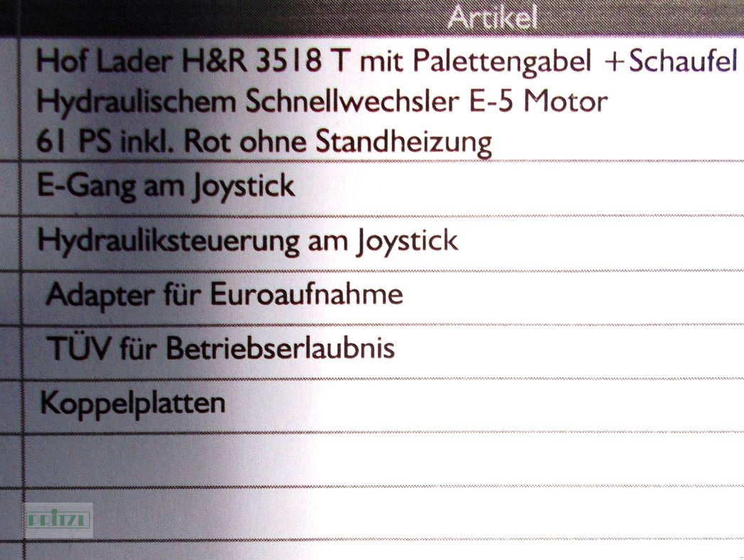 Teleskoplader του τύπου H&R 3518 T, Gebrauchtmaschine σε Bruckmühl (Φωτογραφία 9)