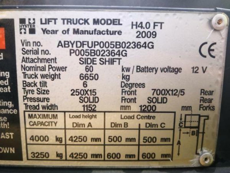 Teleskoplader typu Hyster H4.00FT5, Gebrauchtmaschine v senlis (Obrázok 4)