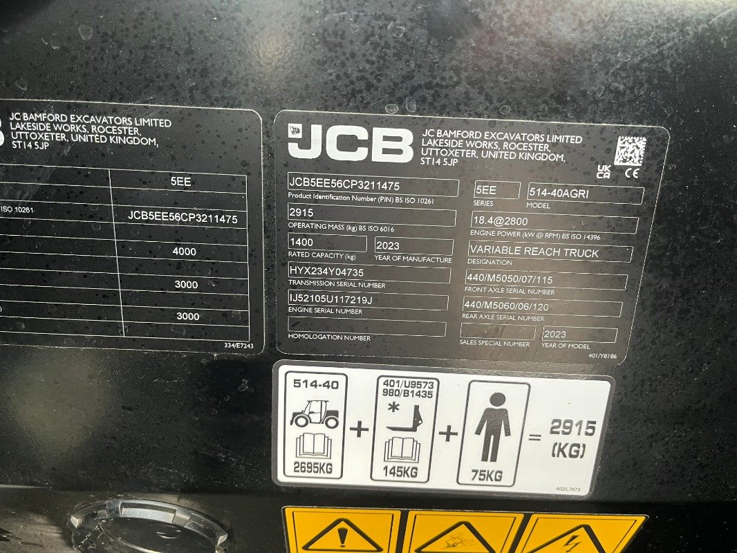 Teleskoplader del tipo JCB 514-40, Vorführmaschine en Ebersbach (Imagen 15)