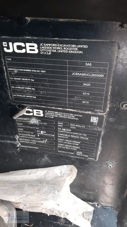 Teleskoplader του τύπου JCB 525-60 AgriPlus, Gebrauchtmaschine σε Altenberge (Φωτογραφία 8)