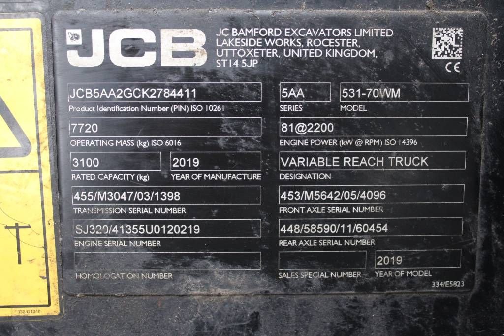 Teleskoplader a típus JCB 531-70, Gebrauchtmaschine ekkor: Rucphen (Kép 5)