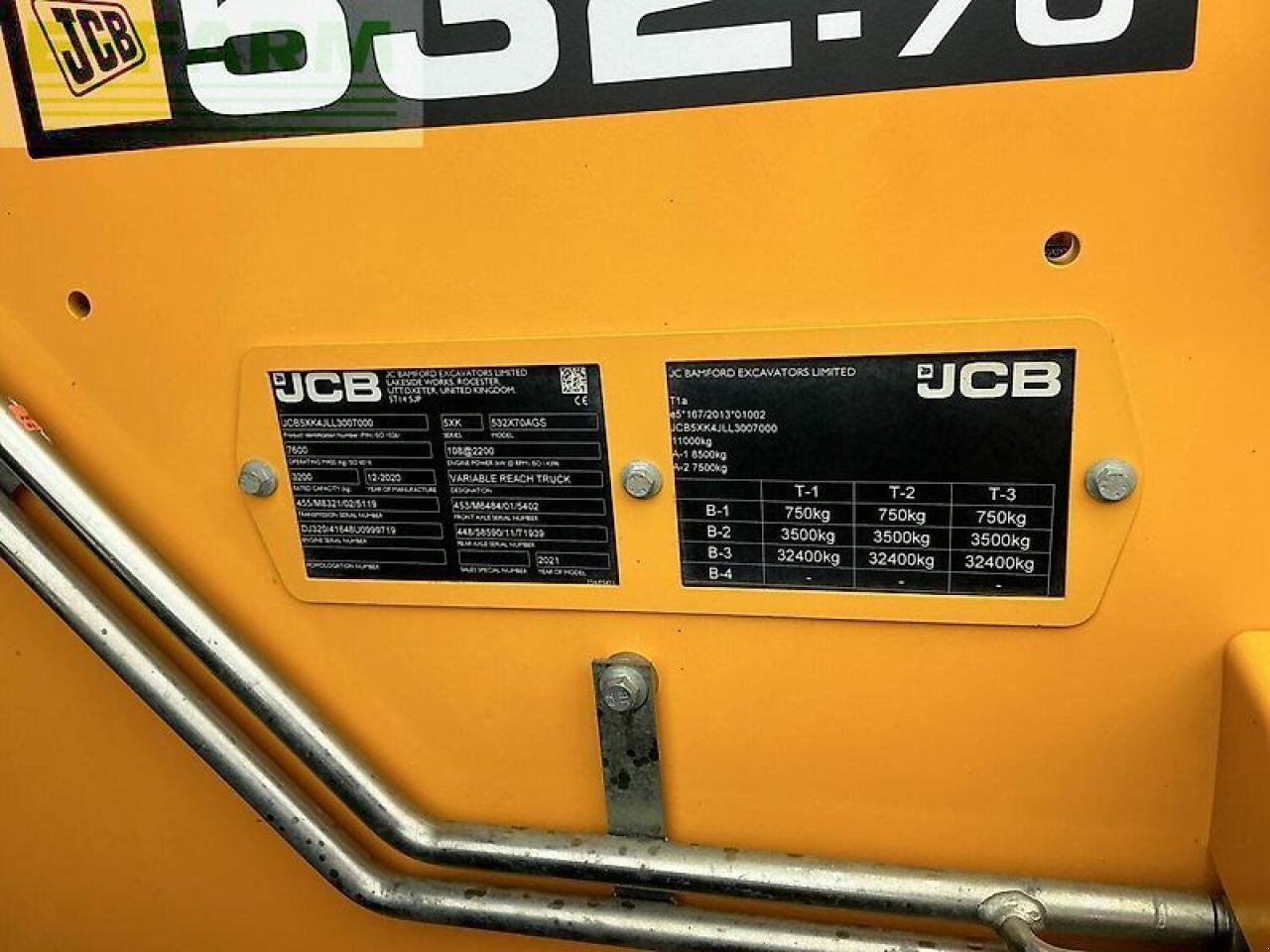 Teleskoplader του τύπου JCB 532-70 agri super telehandler (st20651), Gebrauchtmaschine σε SHAFTESBURY (Φωτογραφία 21)