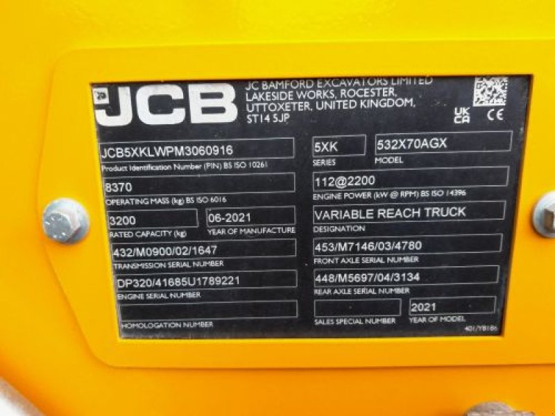 Teleskoplader a típus JCB 53270AGXDTVTT5, Gebrauchtmaschine ekkor: Sainte Menehould (Kép 11)