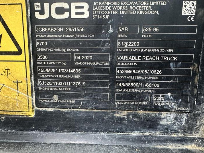 Teleskoplader typu JCB 535-95, Gebrauchtmaschine v Brunn an der Wild (Obrázok 6)