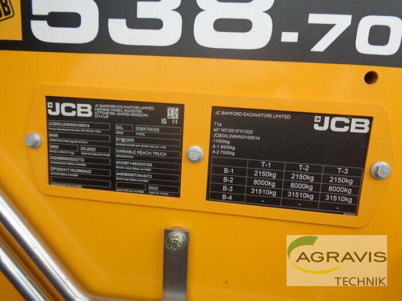 Teleskoplader des Typs JCB 538-70 AGRI SUPER, Gebrauchtmaschine in Nartum (Bild 28)