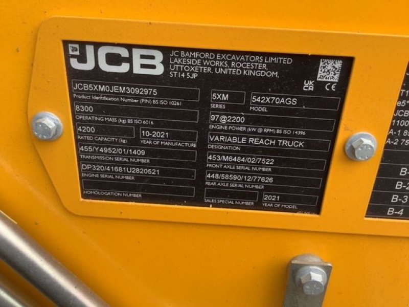 Teleskoplader typu JCB 542-70 agri sup, Gebrauchtmaschine w les hayons (Zdjęcie 7)