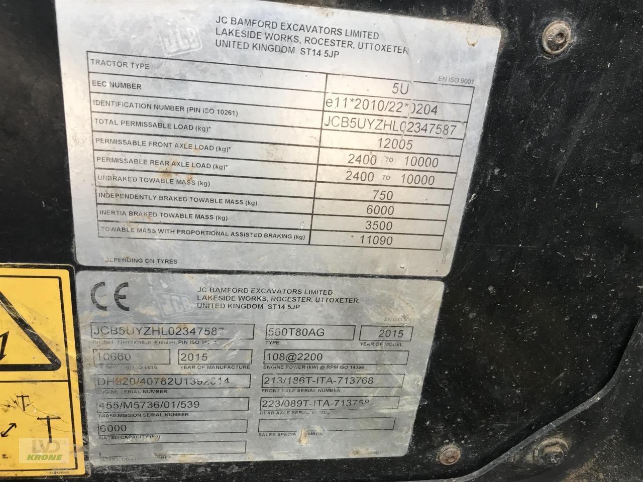 Teleskoplader del tipo JCB 560-80AG, Gebrauchtmaschine en Alt-Mölln (Imagen 13)